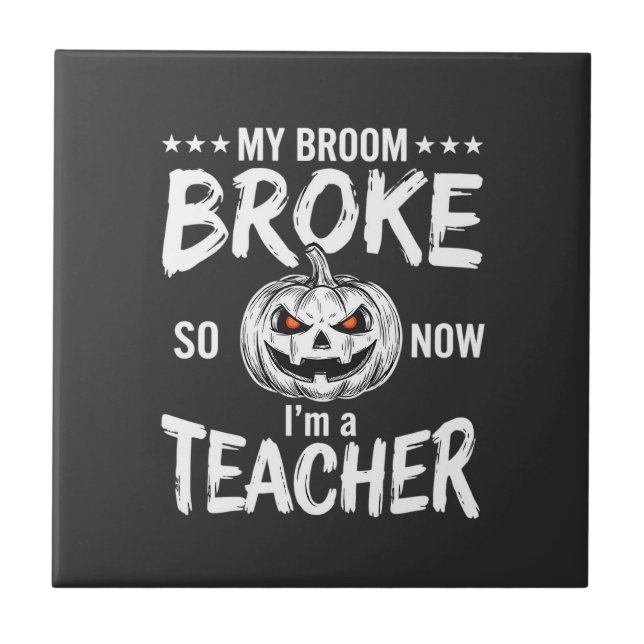 Design Divertido de Professora de Halloween com Va (Frente)