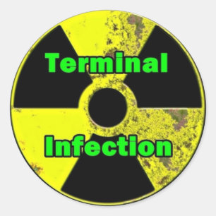Design do adesivo de radiação de infecção terminal