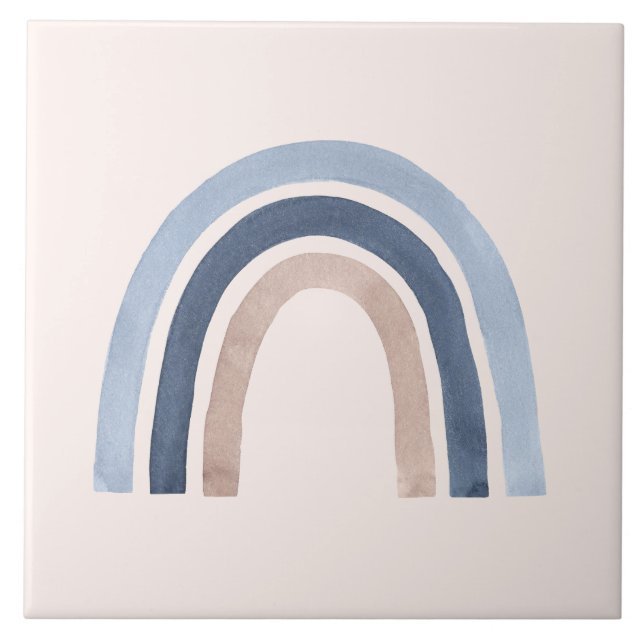 Design do Arco-Íris Azul e Pêssego (Frente)