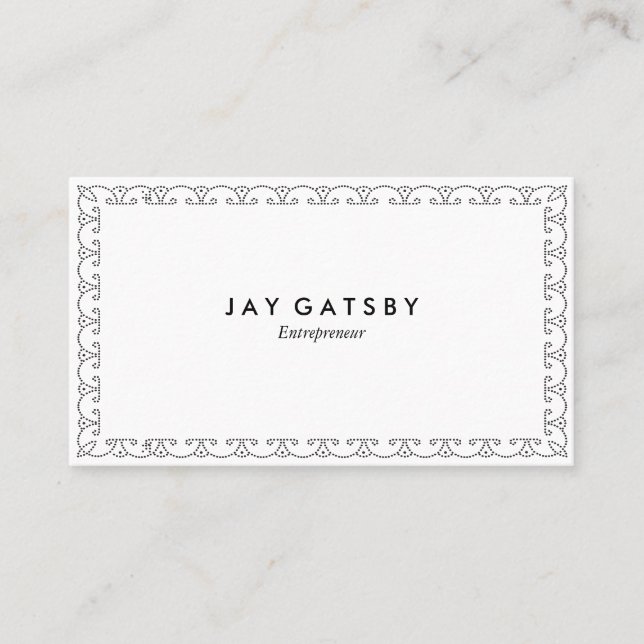 Design do art deco do cartão de visita | do (Frente)