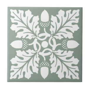 Design do azulejo da bolota e da folha do peltre