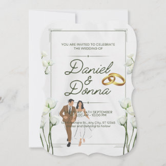 design do cartão de casamento