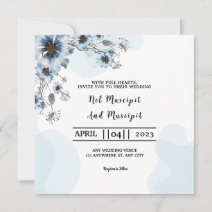 Design do Cartão de Convite de Casamento de Cartão