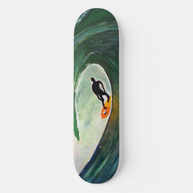 Design do Conselho do Skate de Surfer Surfing Silh (Frente)