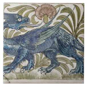 Design do "dragão" para um azulejo (w/c no papel)