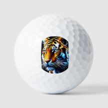 Design do Golf Balls da face do tigre. Bem, venha