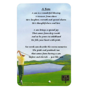 Design do golfe - ímã do poema do filho