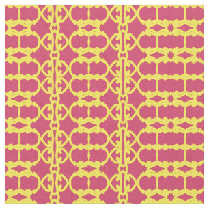 Design do impressão do tecido vermelho e amarelo