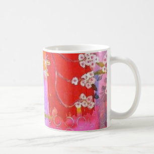 Design do jardim do primavera da caneca de café