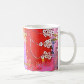 Design do jardim do primavera da caneca de café