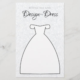 Design do Jogo de Mesa de Casamento de Vestido Azu