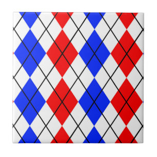 Design do Padrão de Diamante de Argyle Branco Azul