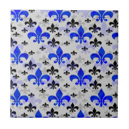 Design do padrão de superfície azul Fleur De Lis