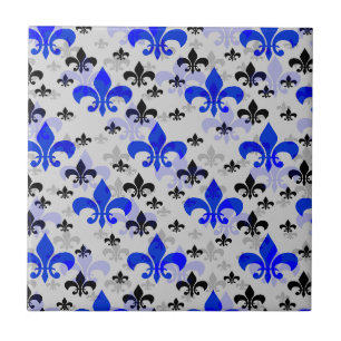 Design do padrão de superfície azul Fleur De Lis