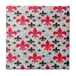 Design do padrão de superfície do Red Fleur De Lis