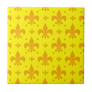 Design do padrão Fleur-de-lis amarelo