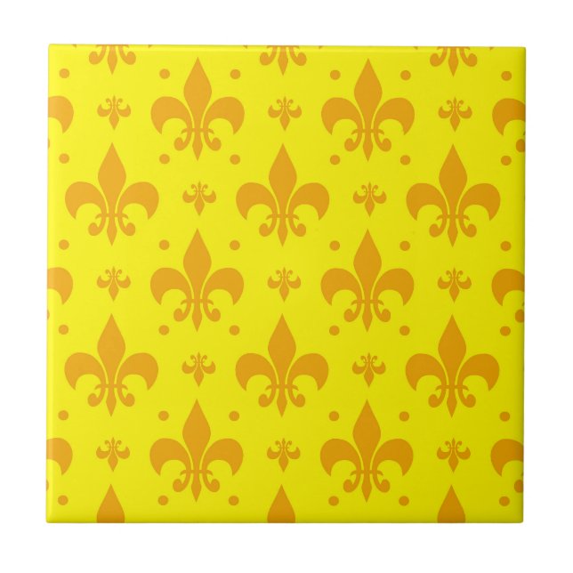 Design do padrão Fleur-de-lis amarelo (Frente)