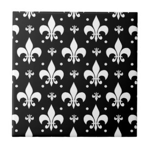 Design do padrão Fleur-de-lis preto