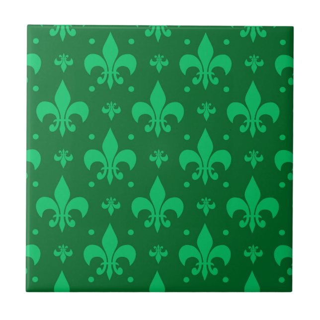 Design do padrão Fleur-de-lis verde (Frente)