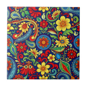 Design do Rainbow Colour Flor Paisley