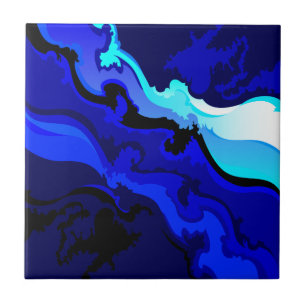 Design do redemoinho da onda dos azuis cobaltos