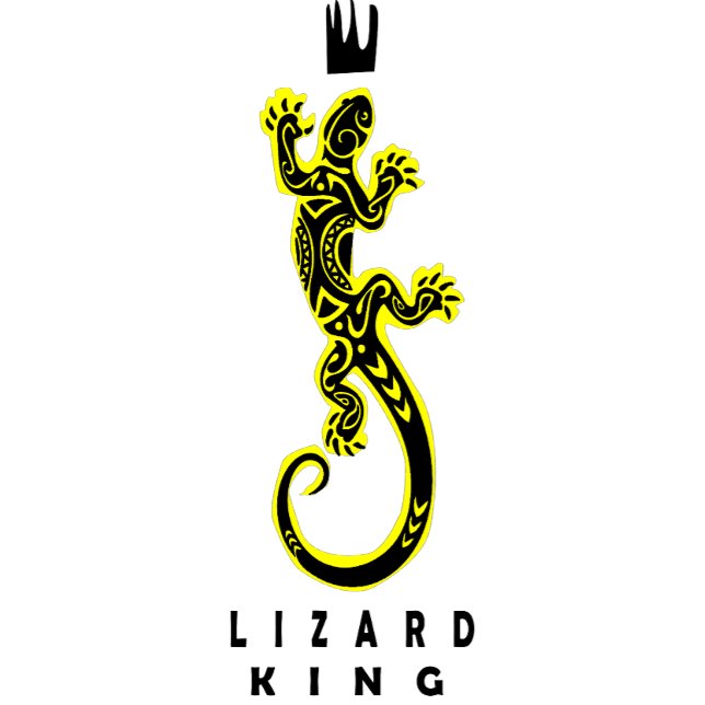 design do Rei Lizard na camiseta (lizard king)