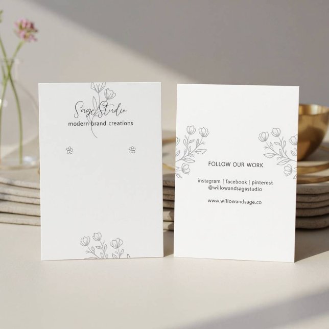 Design do Retentor Personalizado Botânico Chic (Chic Botanical Earring Holder Design)