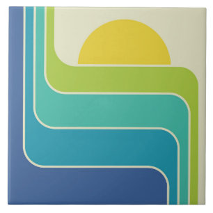 Design do Sol Geométrico Retro