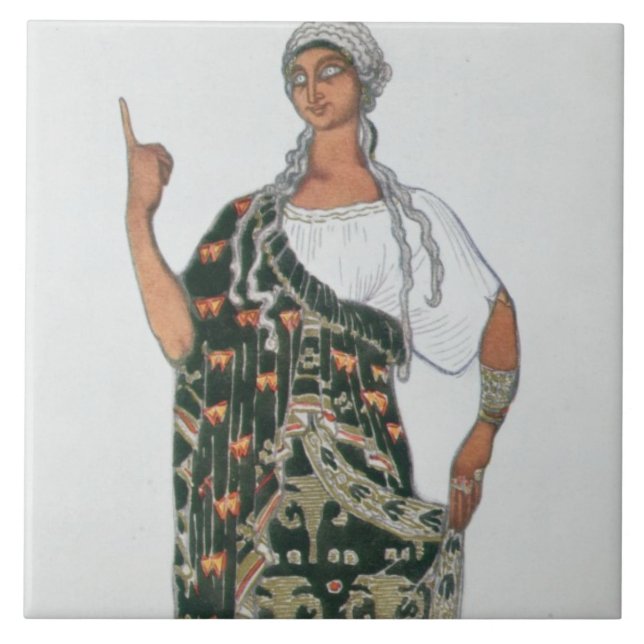 Design do traje de Phedre, 1917 (litho da cor) (Frente)