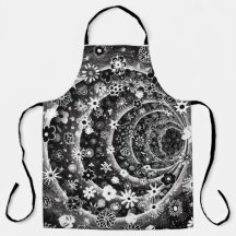 Design do túnel floral preto e branco