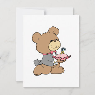 design do urso de pelúcia do portador do anel