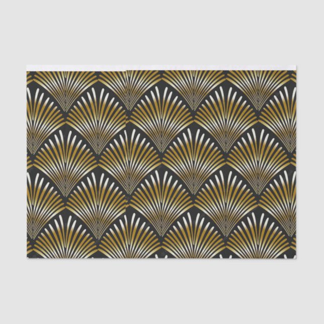 Design do ventilador Art Deco, Papel tecidular (Frente )