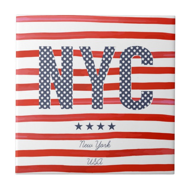 Design do vermelho de NYC |, o branco & o azul (Frente)