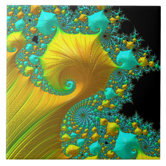 Design dourado do azulejo do cone