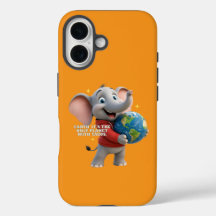 Design Ecológico de Elefante Fofo Abraçando o Plan