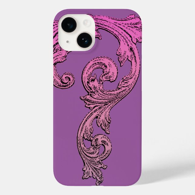 Design Elegante no iPhone 7 Roxo (Verso)