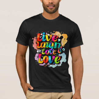 Design Enérgico para Camiseta de Amor ao Vivo