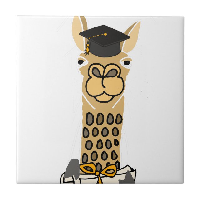 Design engraçado da arte da graduação do lama (Frente)