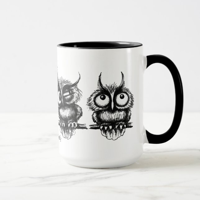 Design engraçado da caneca da arte do desenho da (Direita)