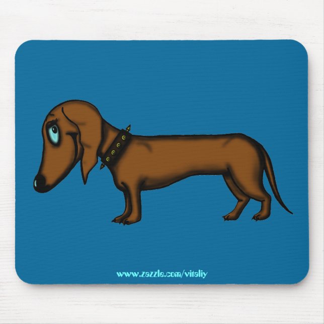 Design engraçado do mousepad do dachshund (Frente)