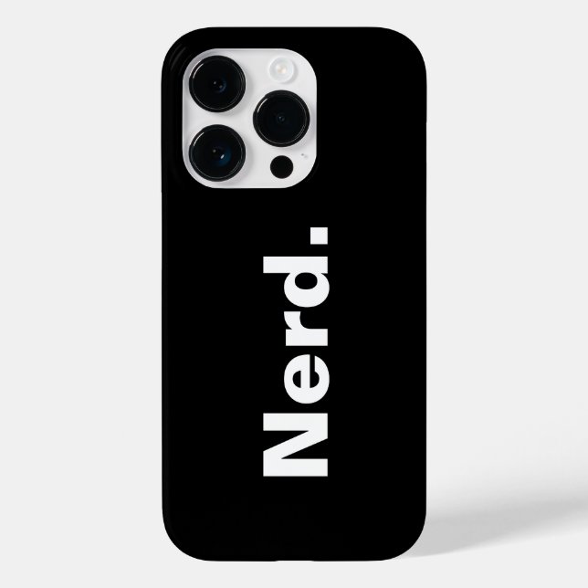 Design engraçado minimalista de uma palavra nerd e (Verso)