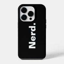 Design engraçado minimalista de uma palavra nerd e