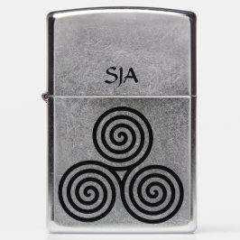 Design Espiral Celta Zippo Mais Claro
