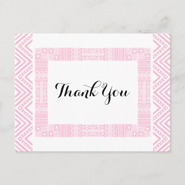 Design Étnica - Obrigado Cartão Postal 1 (Frente)