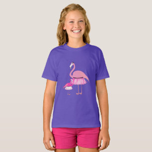 Design Flamingo cor-de-rosa - Camisa T Básica Para
