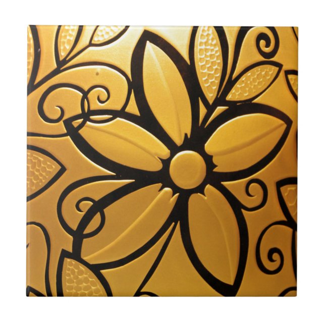 Design Floral Amarelo-Ouro radiante (Frente)