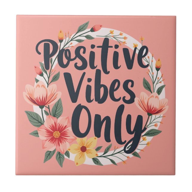 Design Floral Apenas Vibes Positivas (Frente)