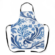 Design Floral Azul e Branco | Padrão de Chinoiseri