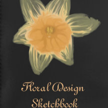 Design Floral de Esquema Preto com Daffodils