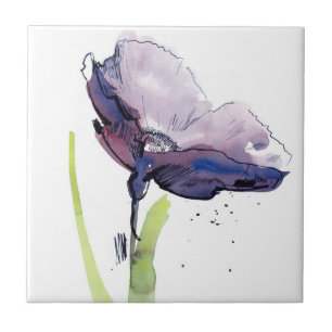 Design floral do verão com abstrato pintado à m